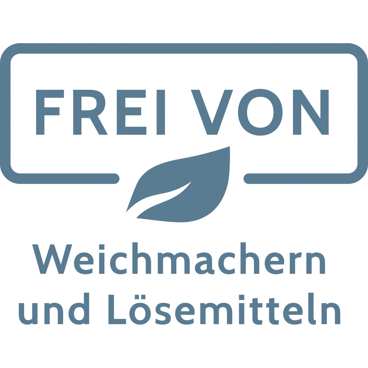 Symbol: Frei von Weichmachern und Lösungsmitteln.
