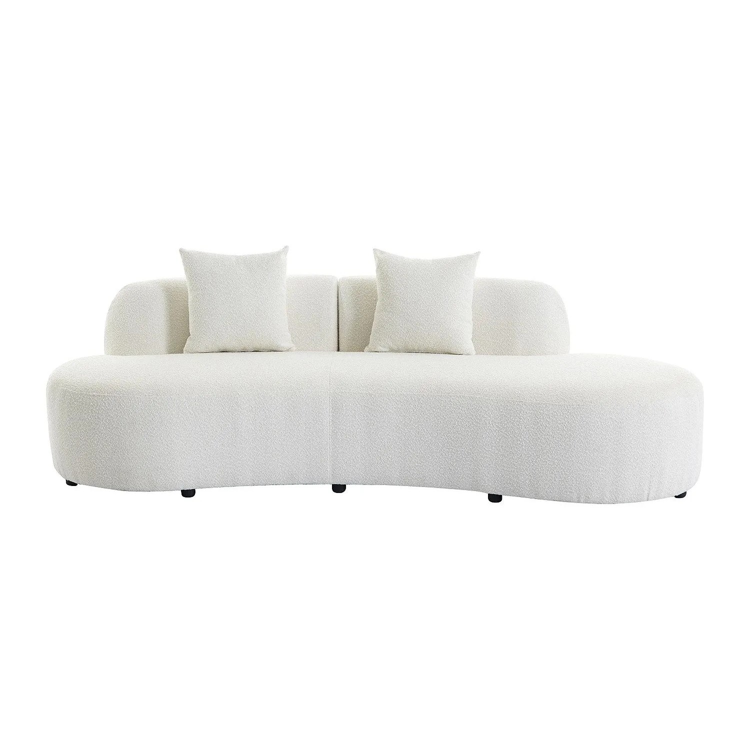 Vente-unique Sofa Ohne Schlafmöglichkeit Basiliana Weiß 230 cm