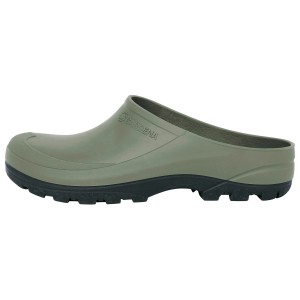 Gardena Clog Unisex Oliv, Größe 36/37, Gartenschuh mit offener Ferse und Profilsohle.