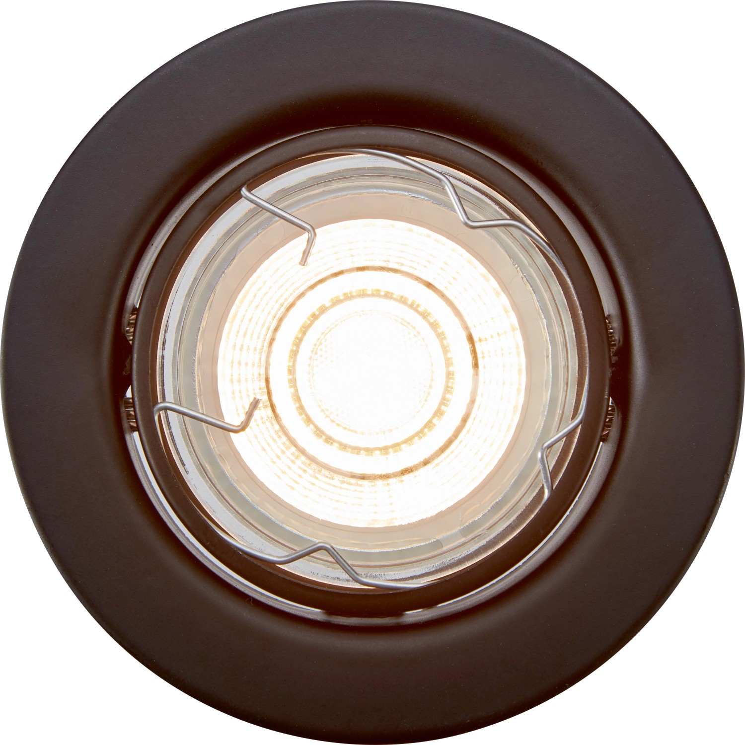 Schwarze LED-Einbauleuchte (3er-Set) aus Metall, warmweißes Licht. Ideal für Deckenmontage.