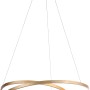 Moderne LED-Pendelleuchte Roman Gold (Ø 72cm) von Paul Neuhaus mit drei Ringen und warmweißem Licht.