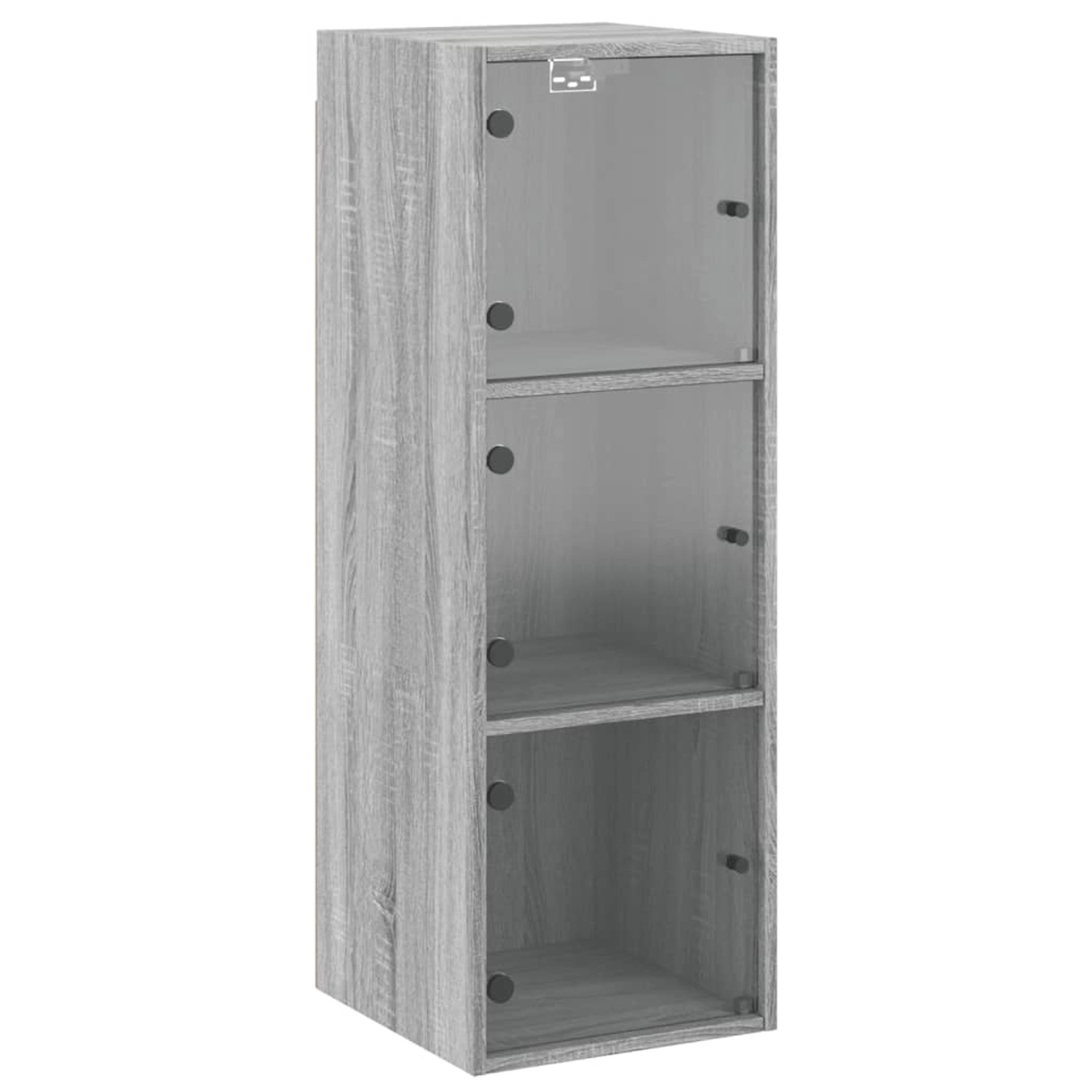 vidaXL Wandschrank mit Glastüren Grau Sonoma 35x37x100 cm günstig online kaufen