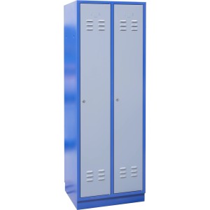 Güde Garderobenschrank TYP GS 2, blau-grauer Werkzeugschrank mit 2 Fächern.
