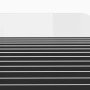 Aurlane Badewannenfaltwand Black Lines, 1-flügelig, schwarz, mit horizontalen Linien.