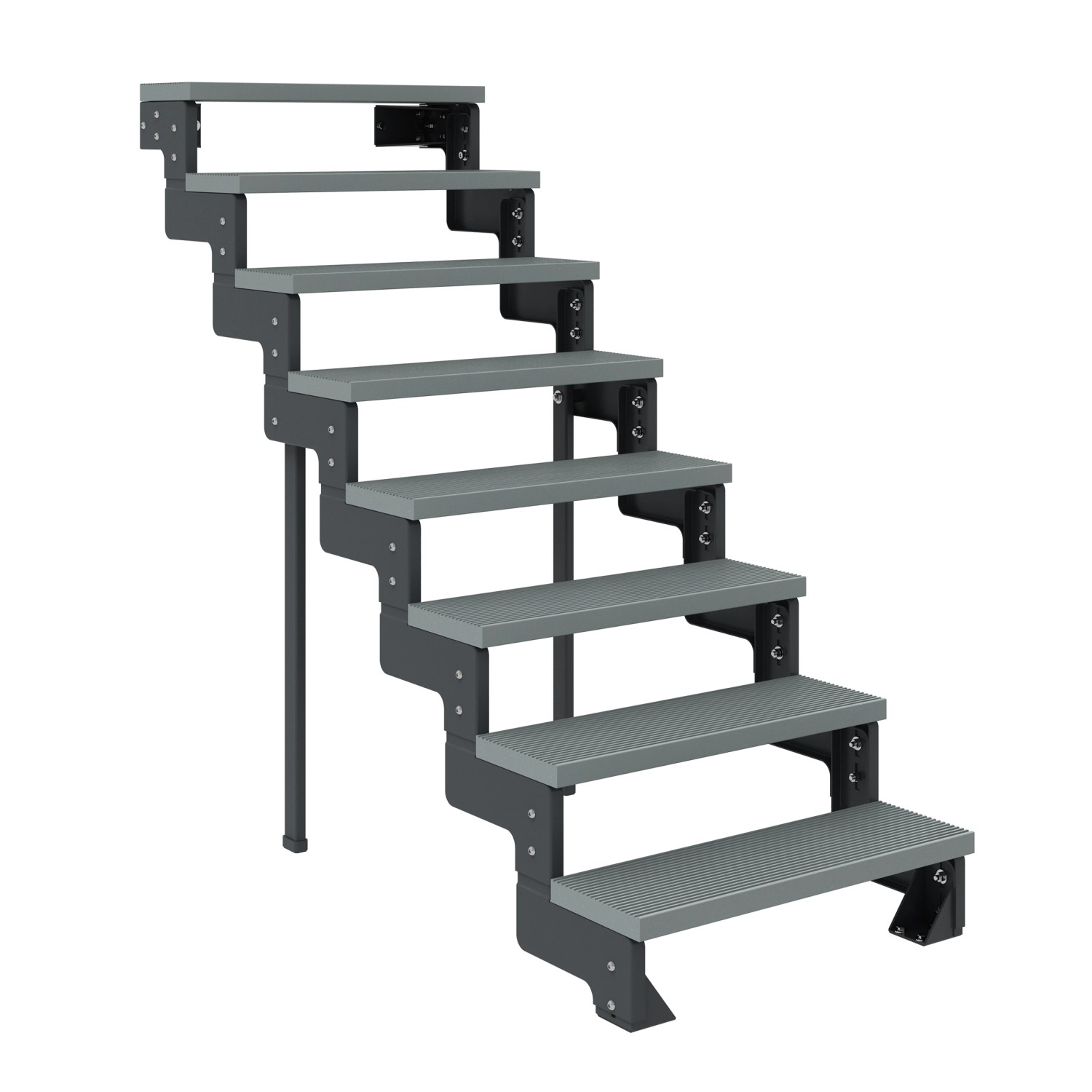 Dolle Außentreppe Gardentop Anthrazit 8 Stufen 100 cm Grau Ohne Geländer günstig online kaufen