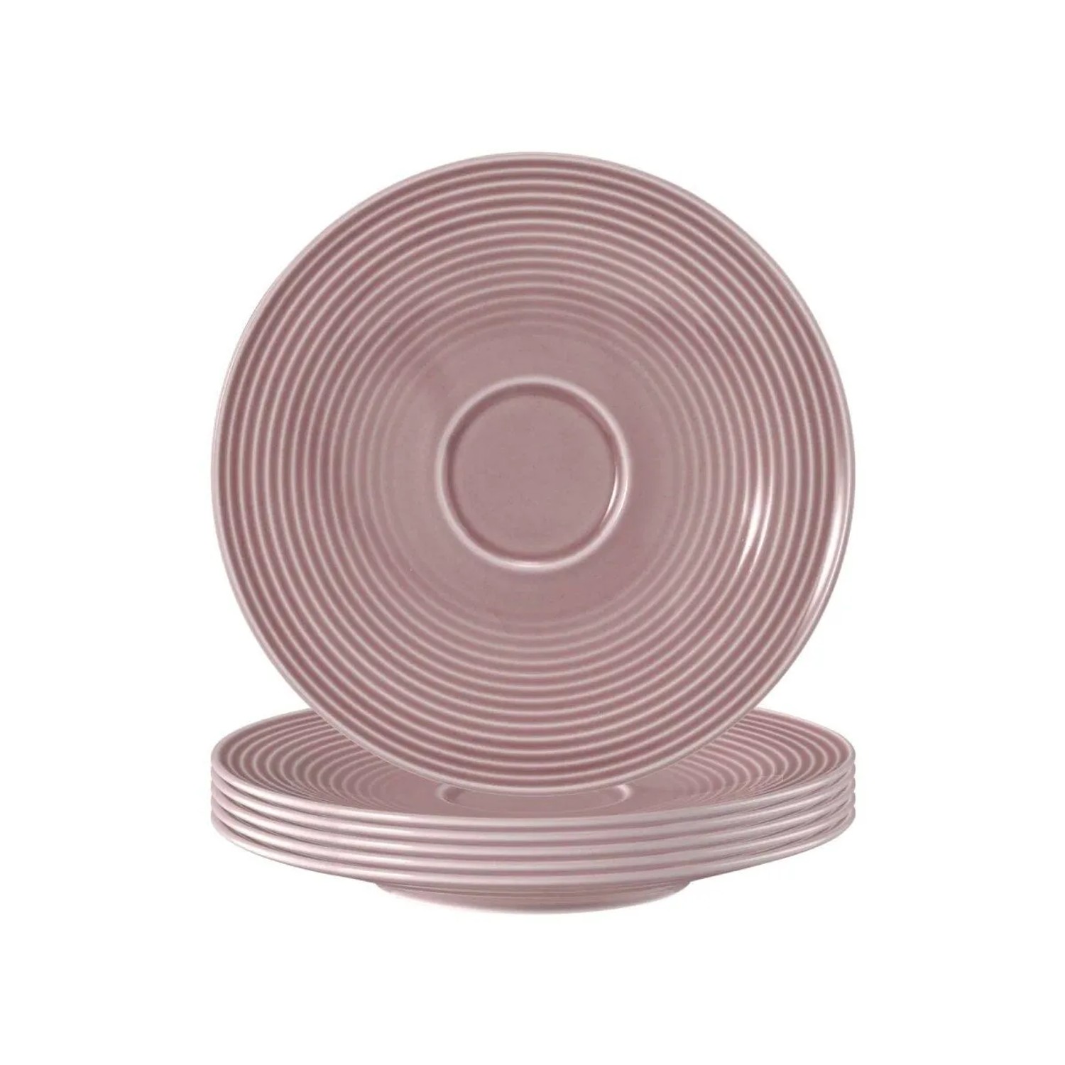 Seltmann Weiden Beat Color Glaze Untertasse 16,7 cm 6er Set Altrosa