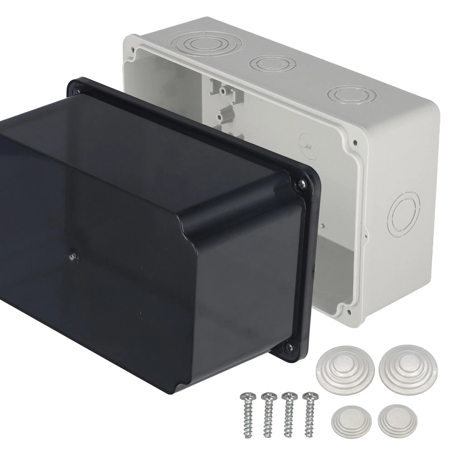 EDO Abzweigkasten Aufputz 210 x 120 x 160 mm Grau-Transparent IP65 ABS