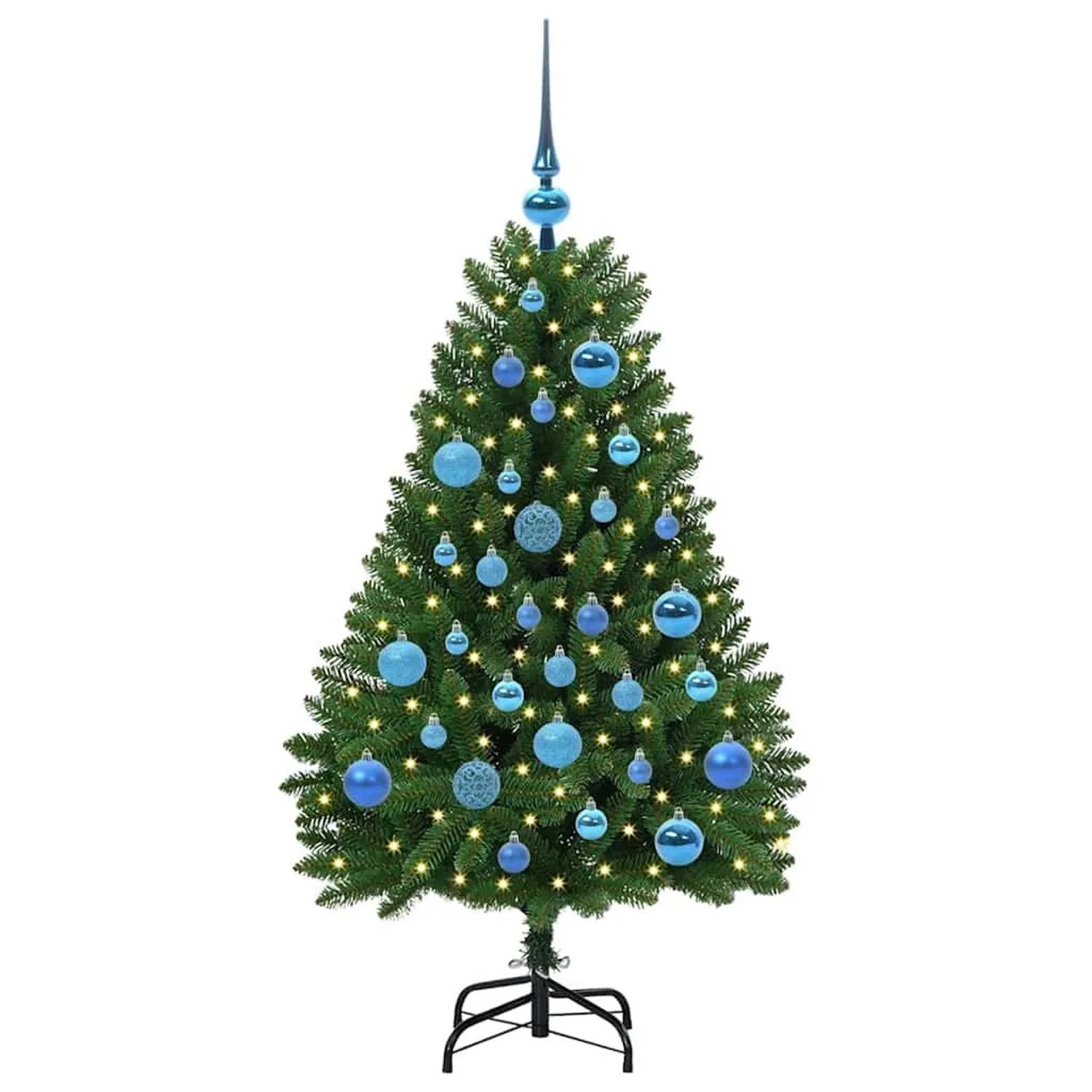 vidaXL Künstlicher Weihnachtsbaum Grün 120 cm PVC und Metall 3395674