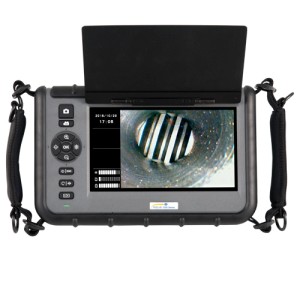PCE Instruments Boroskop VE 1030N zur Videoinspektion mit robustem Kamerakopf und 7" Display.