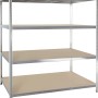 OBI XL Metall-Schwerlast-Steckregal, verzinkt, mit 4 MDF-Böden. Robustes Regal für Lager & Werkstatt.