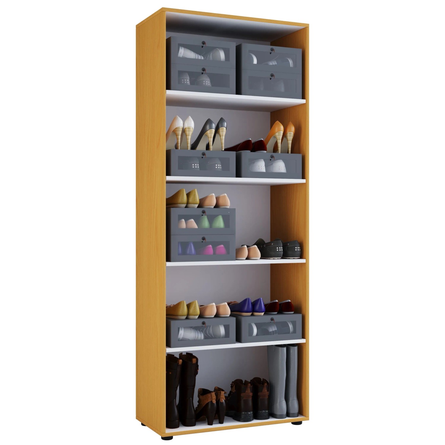 VCM Schuhschrank Vandol Buche
