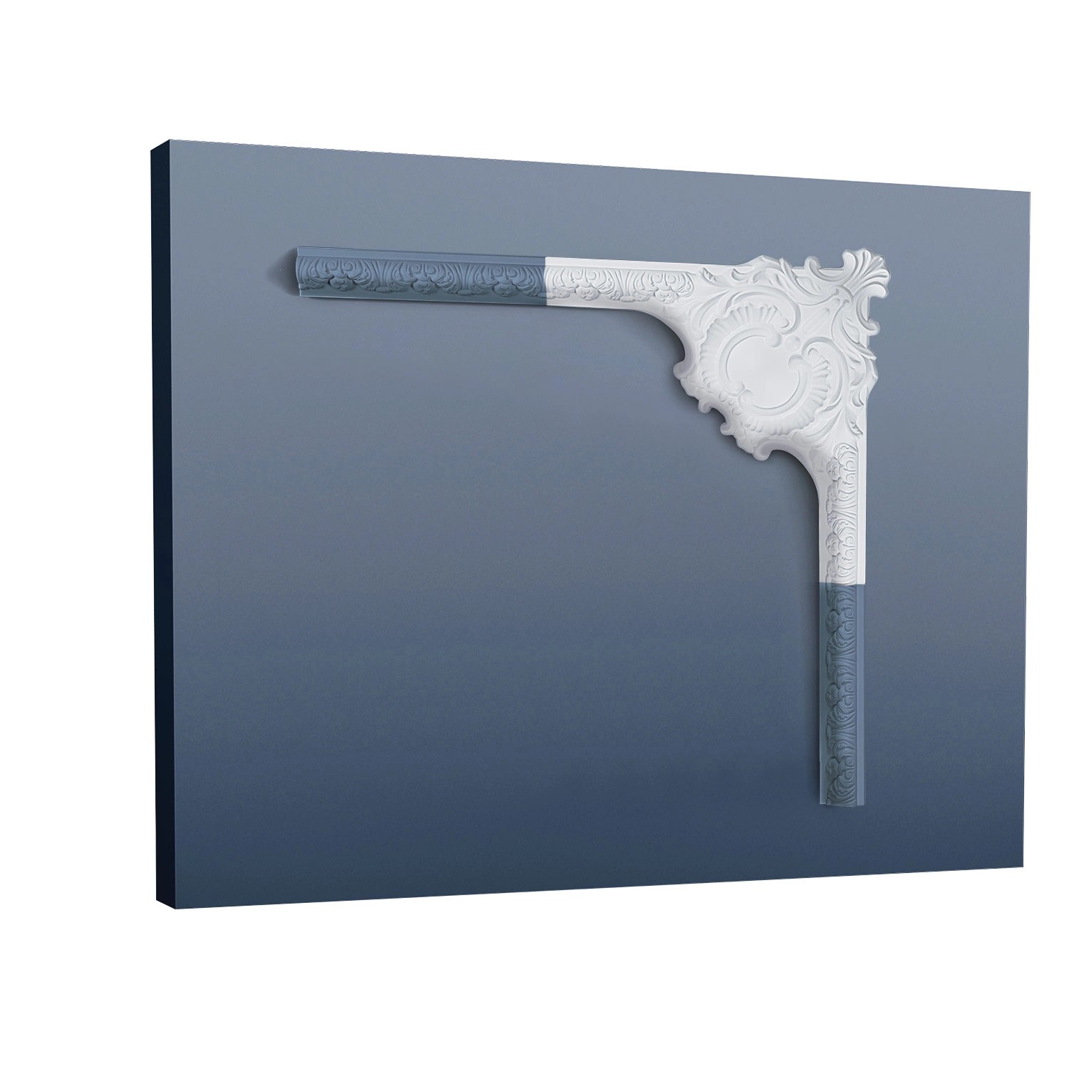 ORAC DECOR P3020A LUXXUS Eckelement Zierelement für Wandleiste P3020, 42,5 cm x 42,5 cm x 4 cm Weiß