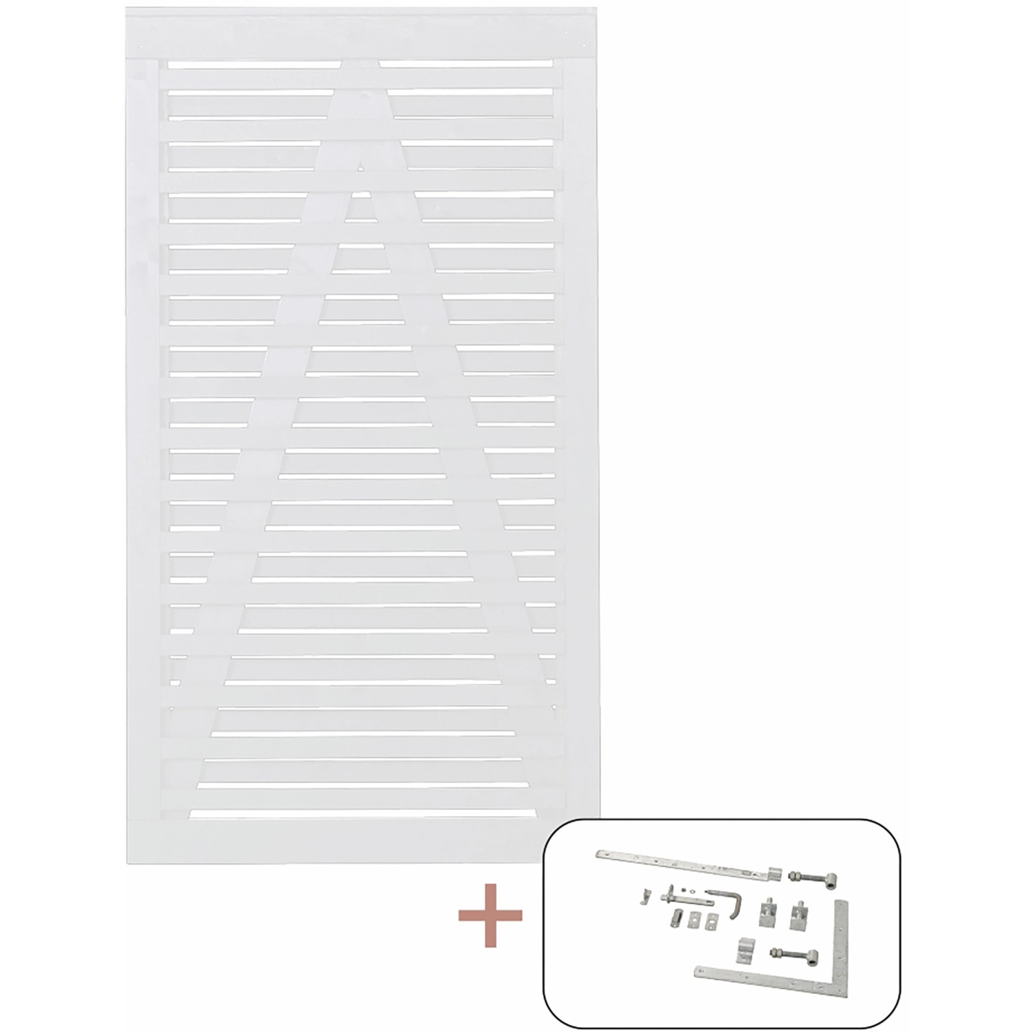 Einzeltor Osaka Nadelholz Weiß 100 cm x 180 cm günstig online kaufen