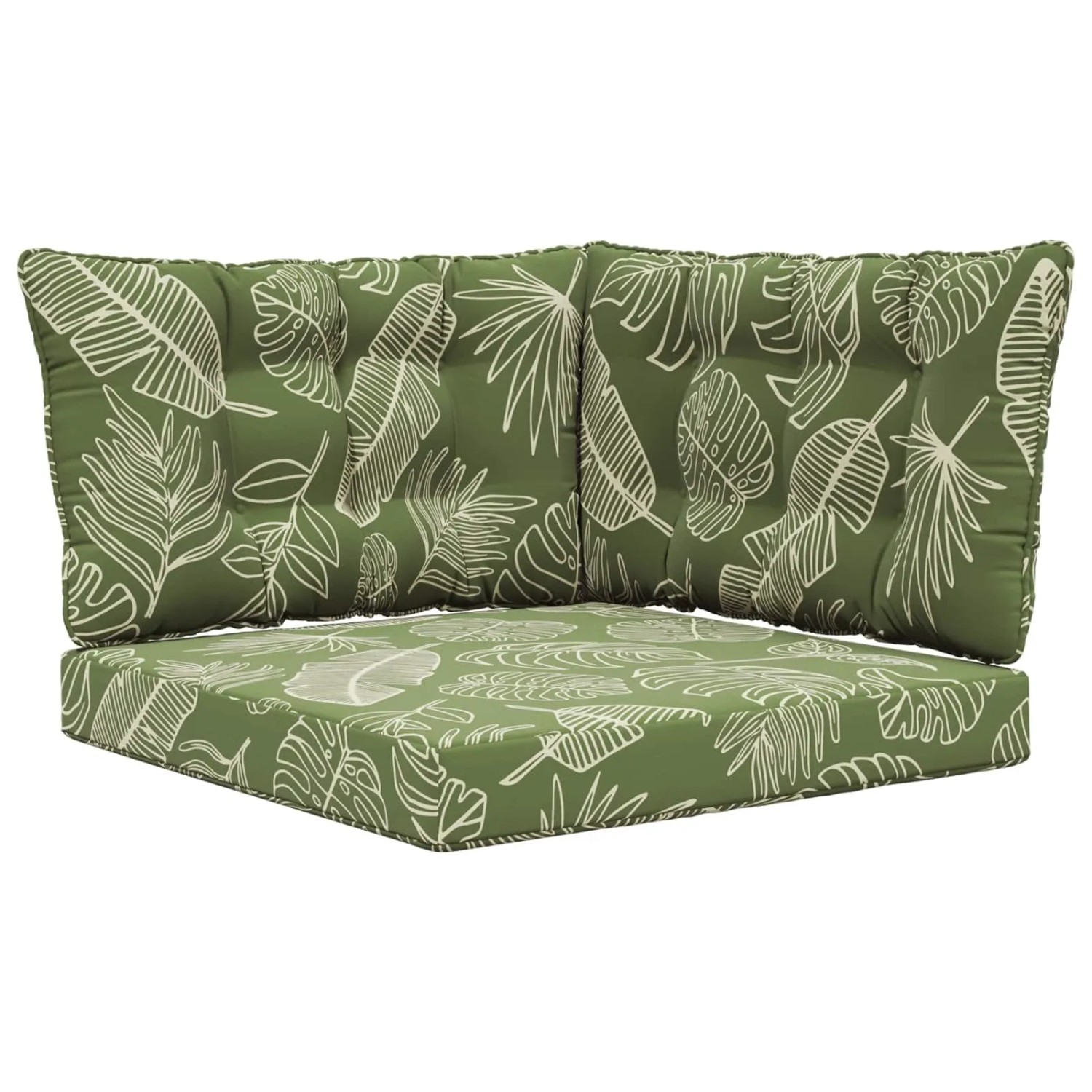 vidaXL Sofakissen für Draußen 3-Tlg Blattdesign Polyester 900928