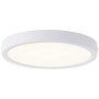 Weiße, runde LED-Deckenleuchte Varano, 27,5 cm Durchmesser, für Wohnräume und Badezimmer.