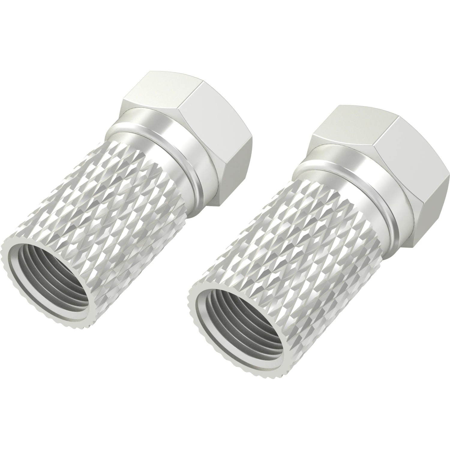 Hama Antennen-Adapter-Set F-Stecker 6,5 mm Schraubbar Silber 2 Stück