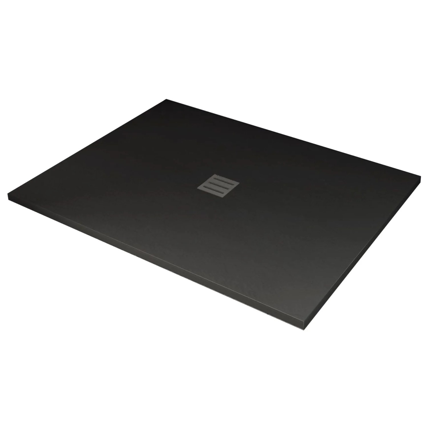 Glasdeals Duschwanne Duschtasse Acryl 32 mm SMC Steinlook 120 x 90 cm Schwarz 3865