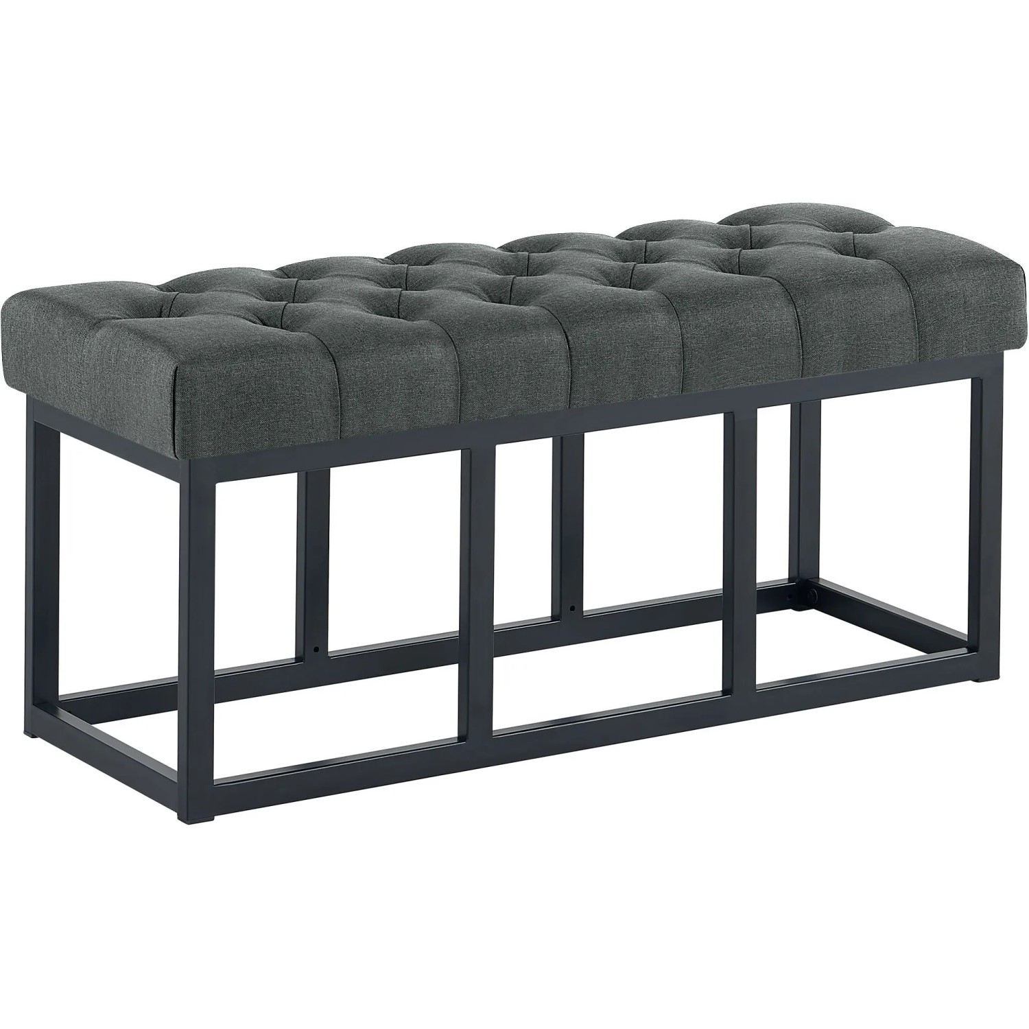 CLP Sitzbank Amun Stoff Schwarz dunkelgrau/100 cm