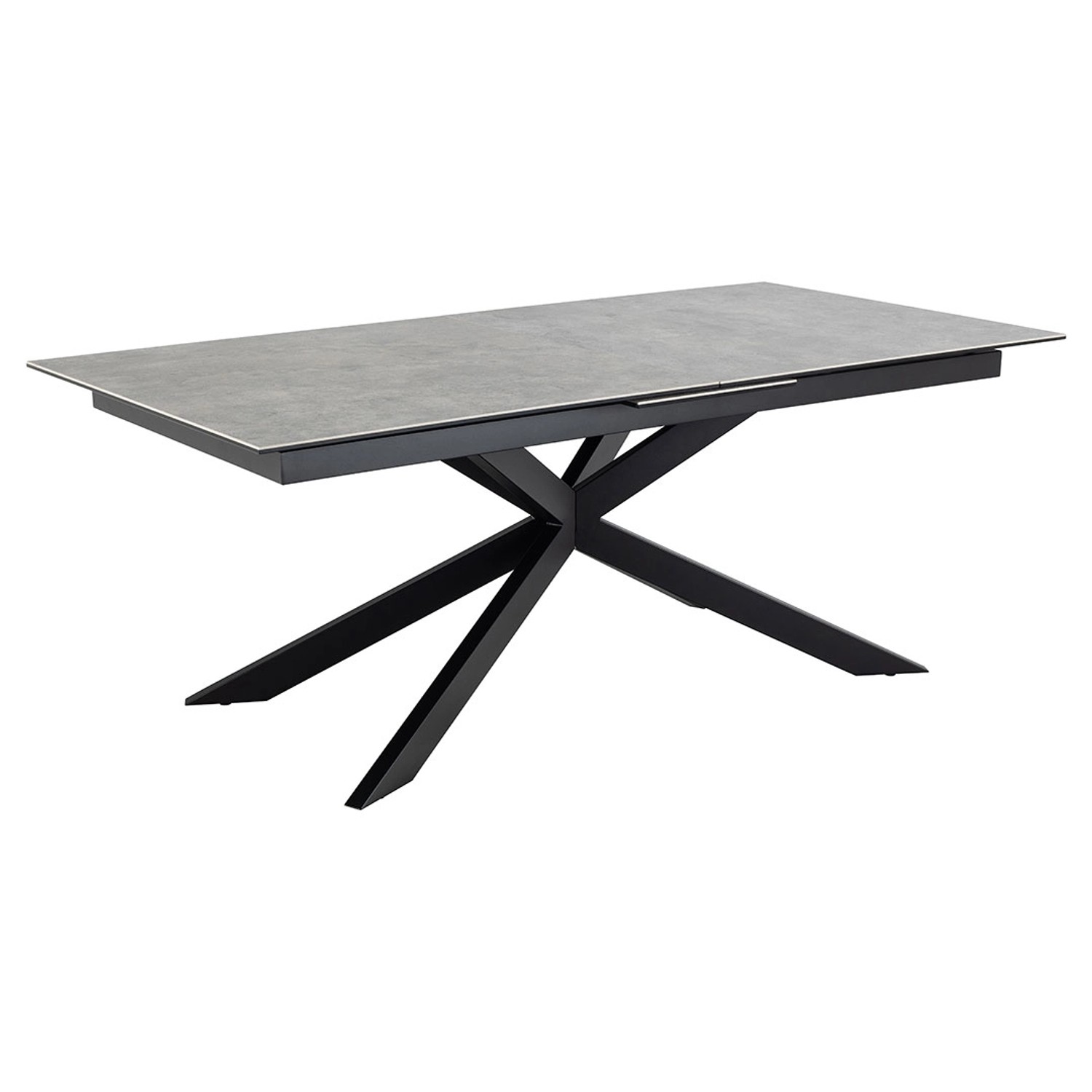 ebuy24 Irwine Esstisch 100x240cm Inkl 1 Zusatzplatte Grau günstig online kaufen