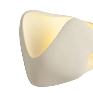 QAZQA Japandi Wandleuchte Cremefarben 30 cm Pietra