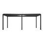 Anthrazitfarbene Juskys Pergola Lamellendach Tahiti 3x5,9m für Terrasse und Garten.