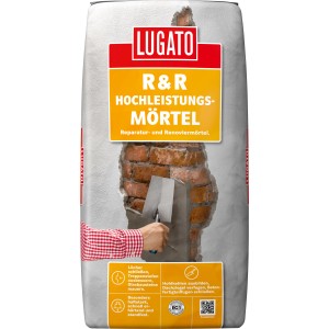 Sack R & R Hochleistungsmörtel 10 kg, Reparatur- und Renoviermörtel für Treppenstufen und mehr.