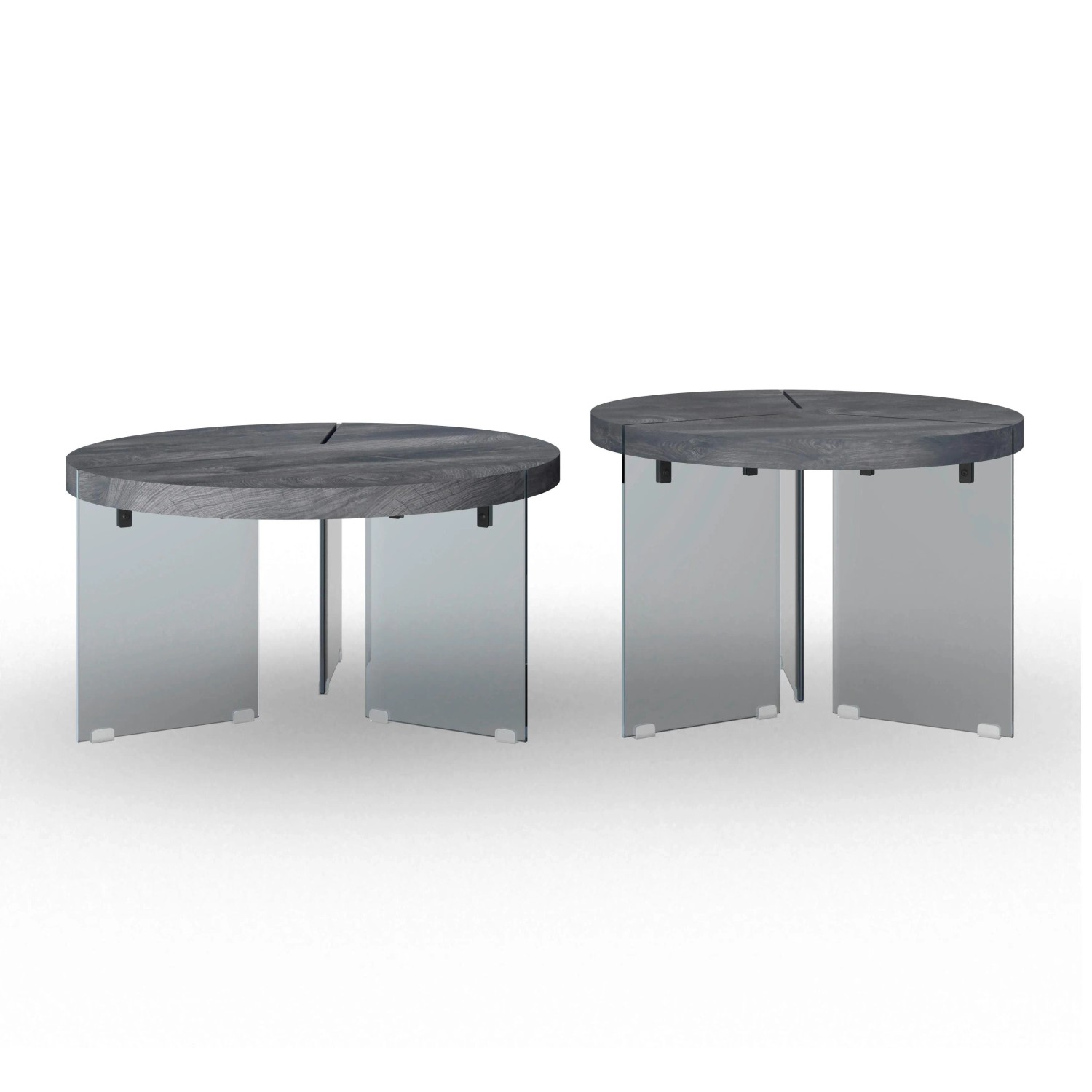 Bessagi Home Couchtisch Moreno Grau MDF 2-er Set