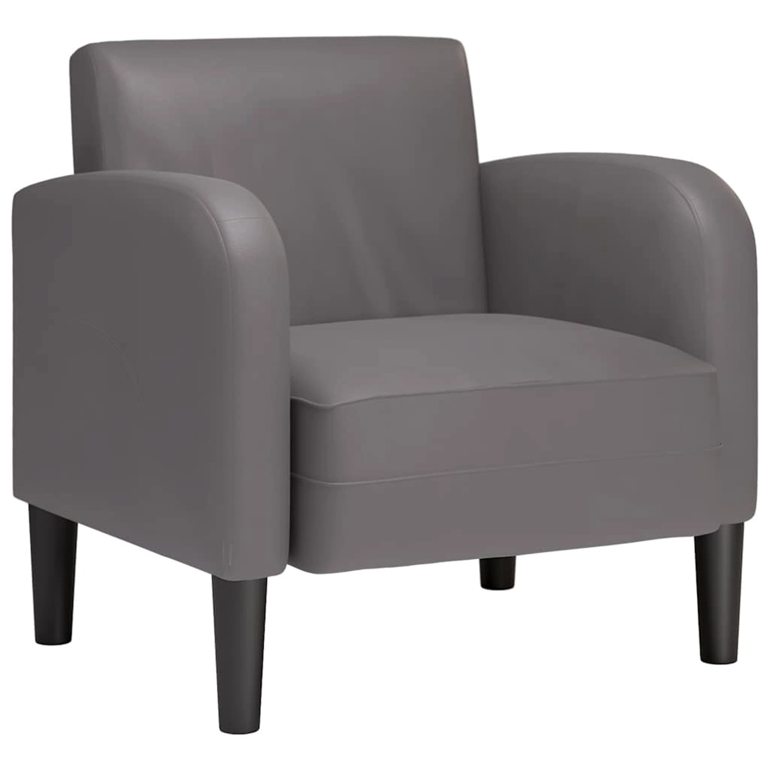 vidaXL Sessel mit Armlehnen Grau 54 cm Kunstleder 4100531 günstig online kaufen
