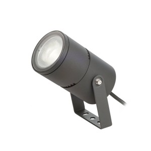 Anthrazitgrauer Rendl LED Außenstrahler Ross mit Satinglas, IP65, für Garten und Außenbereich.