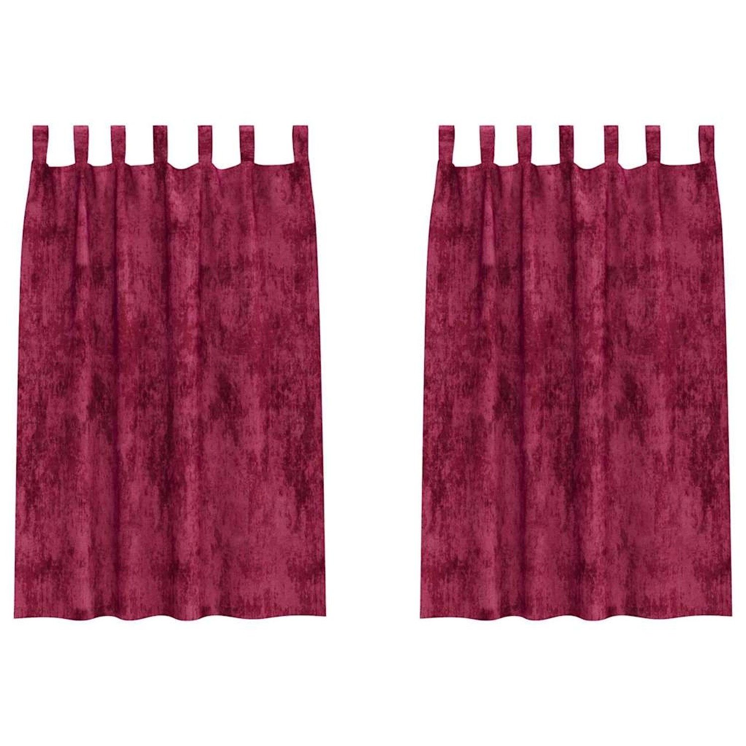 vidaXL Vorhänge 2 Stk Weinrot 175 x 140 cm Samt 4107714 günstig online kaufen