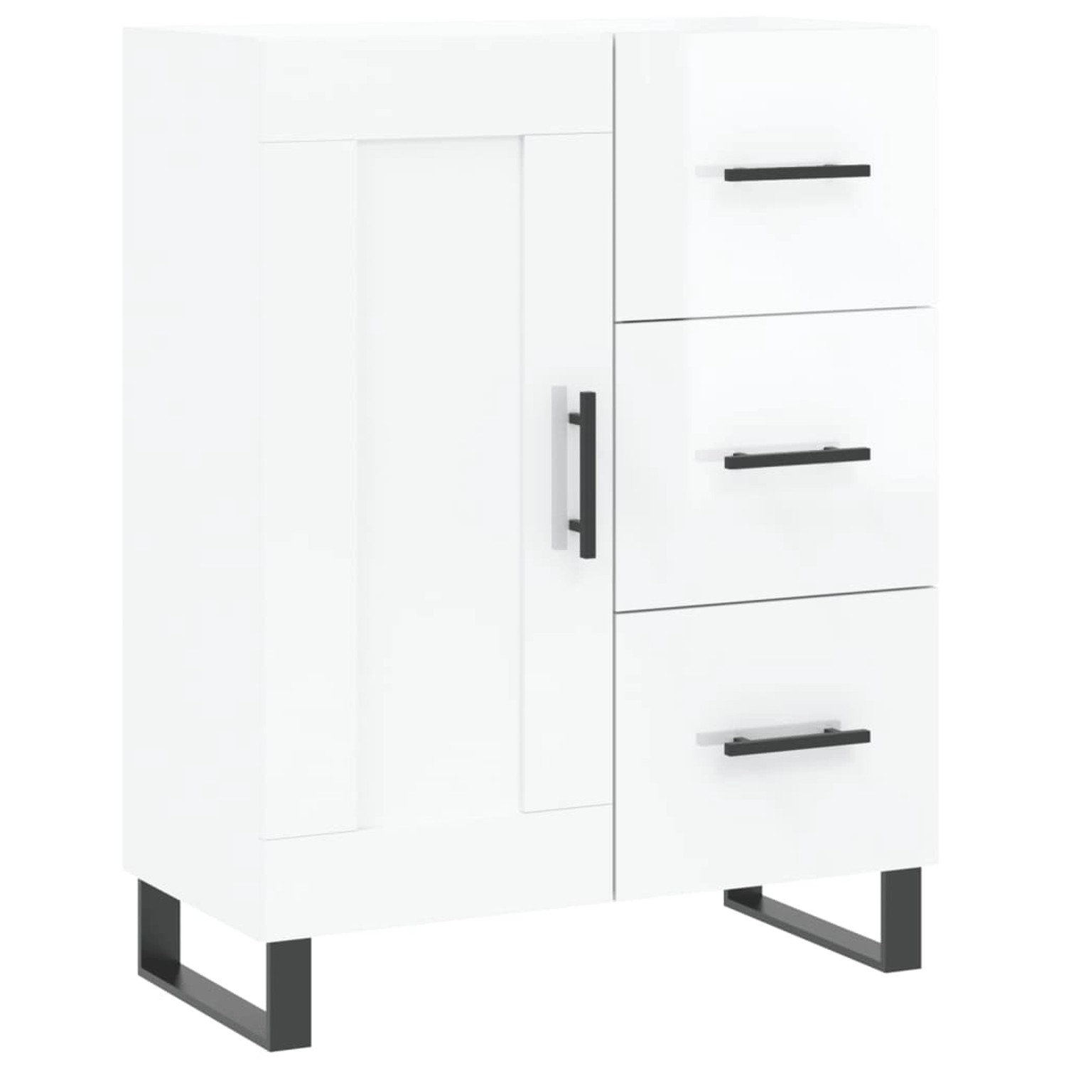 vidaXL Sideboard Hochglanz-Weiß 69,5x34x90 cm Holzwerkstoff 830286 günstig online kaufen