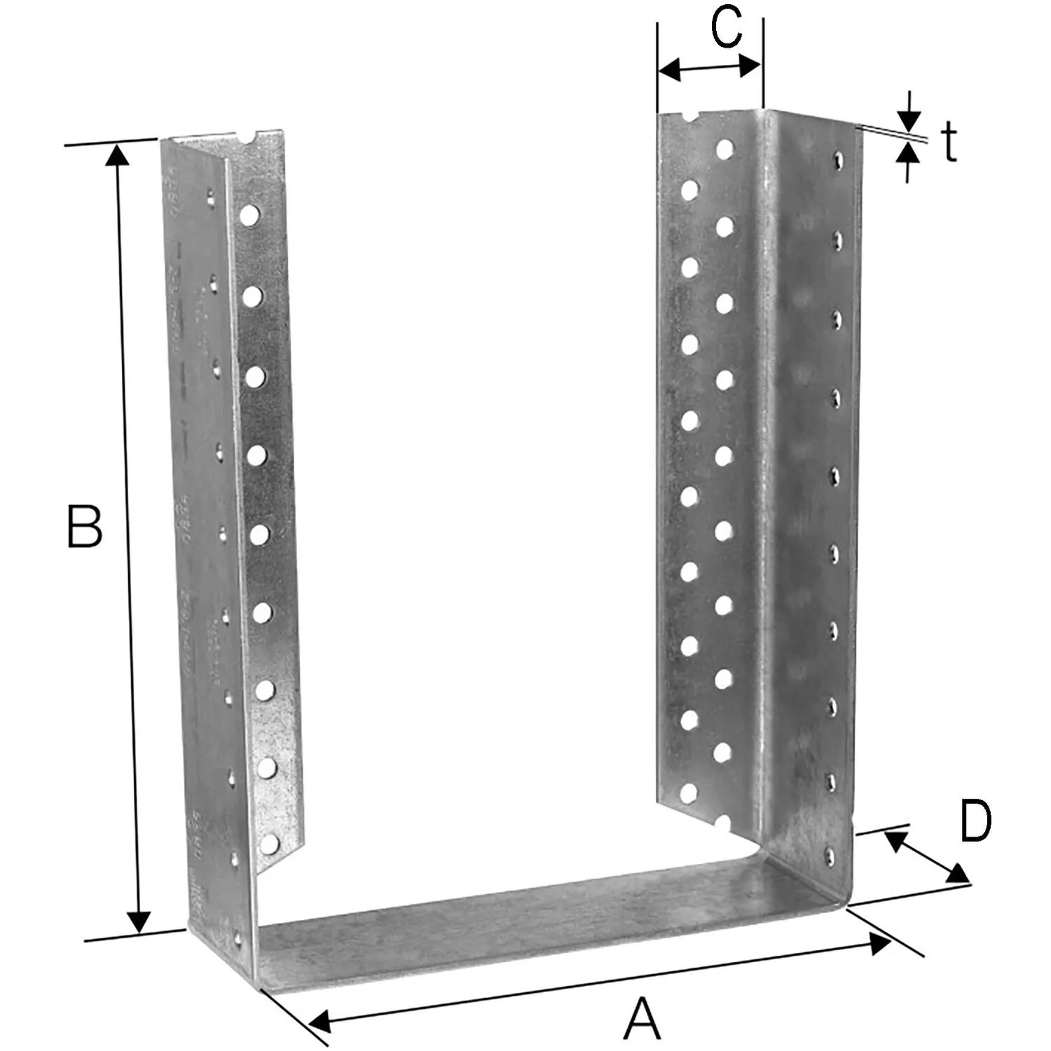 Simpson Balkenschuh BSDL 160x200 mm Holzverbinder Innenliegend Stahl Feuerverzinkt