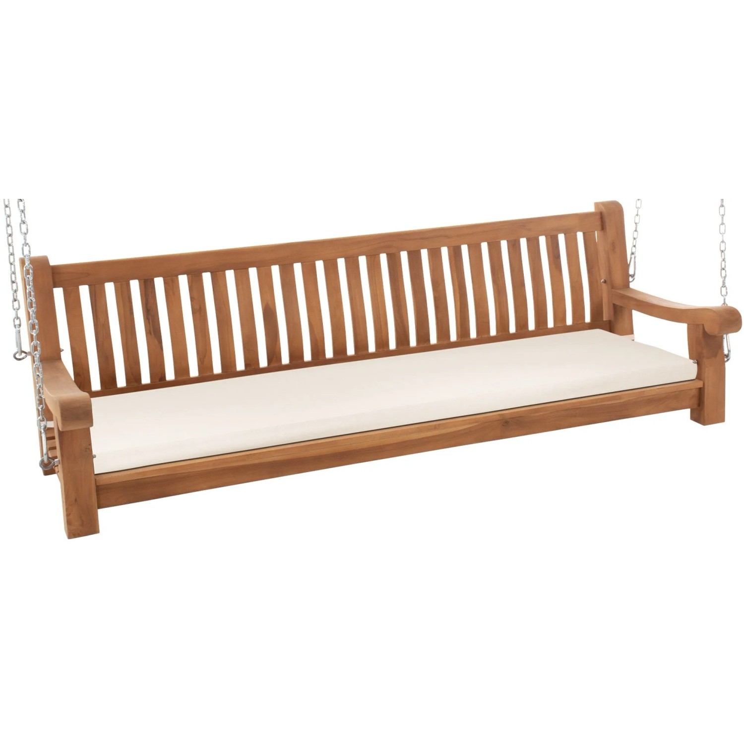 CLP Schaukelbank Wetterfest Joyce Mit Sitzkissen Creme/186x48x8 cm