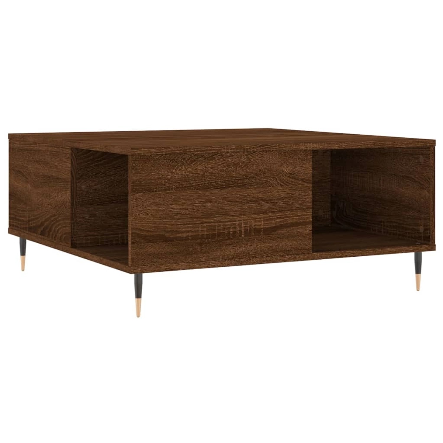 vidaXL Couchtisch Braun Eichen-Optik 80x80x36,5 cm Holzwerkstoff Modell 2 günstig online kaufen