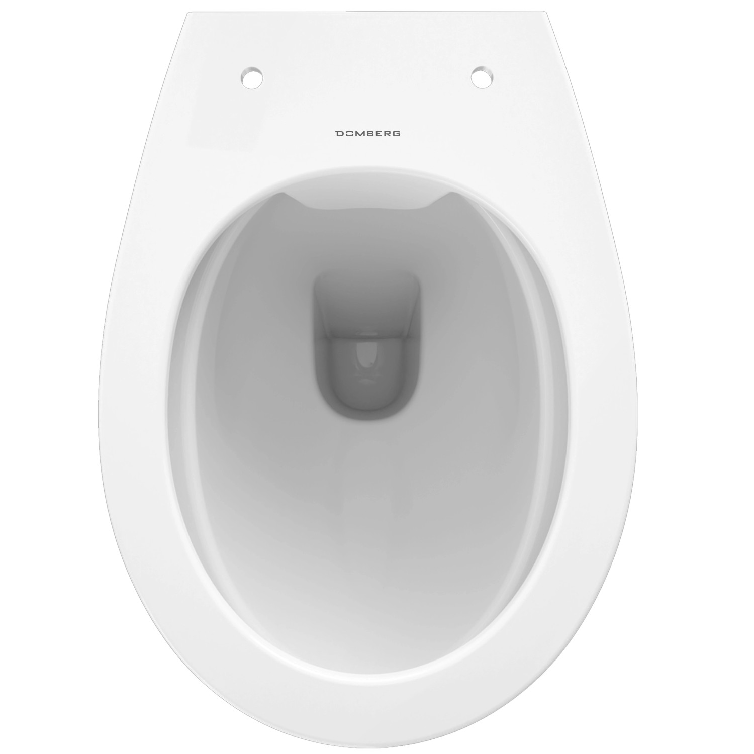 Domberg Stand-WC-Set DB1003, spülrandloses WC in Weiß, Innenansicht.