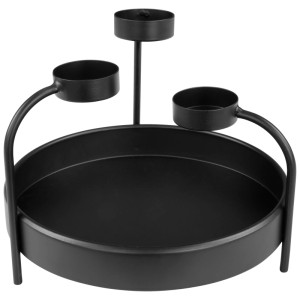 Visiona Kerzenhalter Kyla in Schwarz