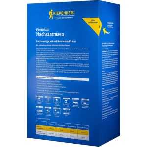 Kiepenkerl Premium Nachsaatrasen, 2 kg Packung für dichten, schnell wachsenden Rasen.