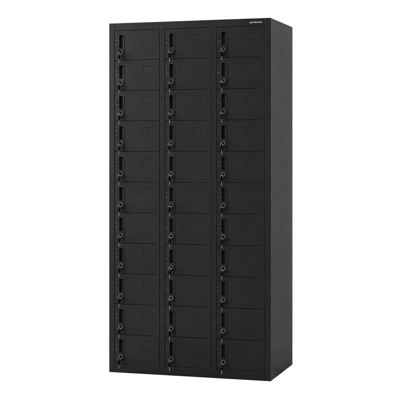 JAN NOWAK Schließfachschrank Für Mitarbeiter OLIVER 185x90x45 cm Schwarz