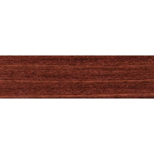 Holzbrett mit Aqua Clou Holzbeize in Mahagoni-Farbton.