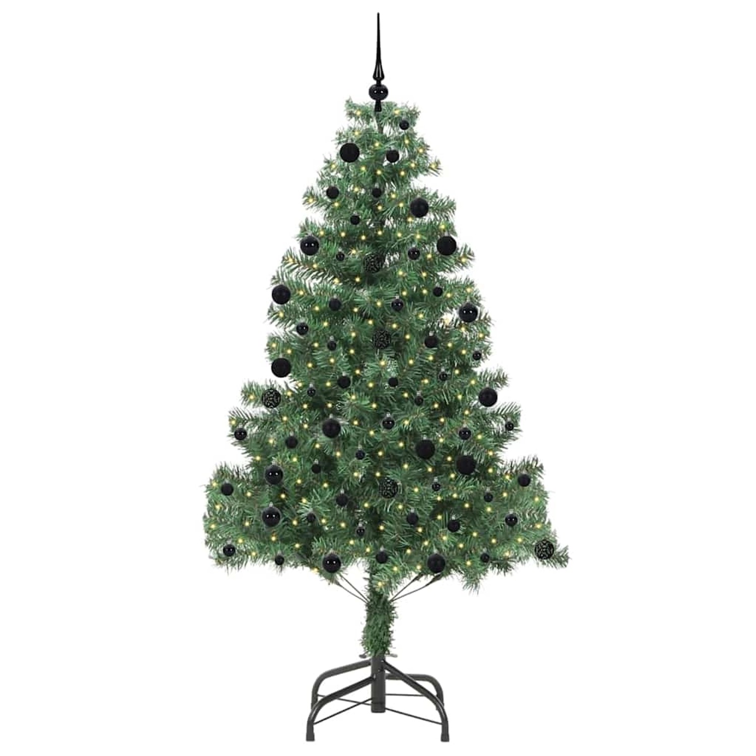 vidaXL Weihnachtsbaum mit 300 LEDs mit Ständer Grün 210 cm PVC 3396390