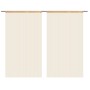 Beige Fadenvorhänge, 2er-Set, 100x250 cm. Dekorative Fenstervorhänge oder Raumteiler.