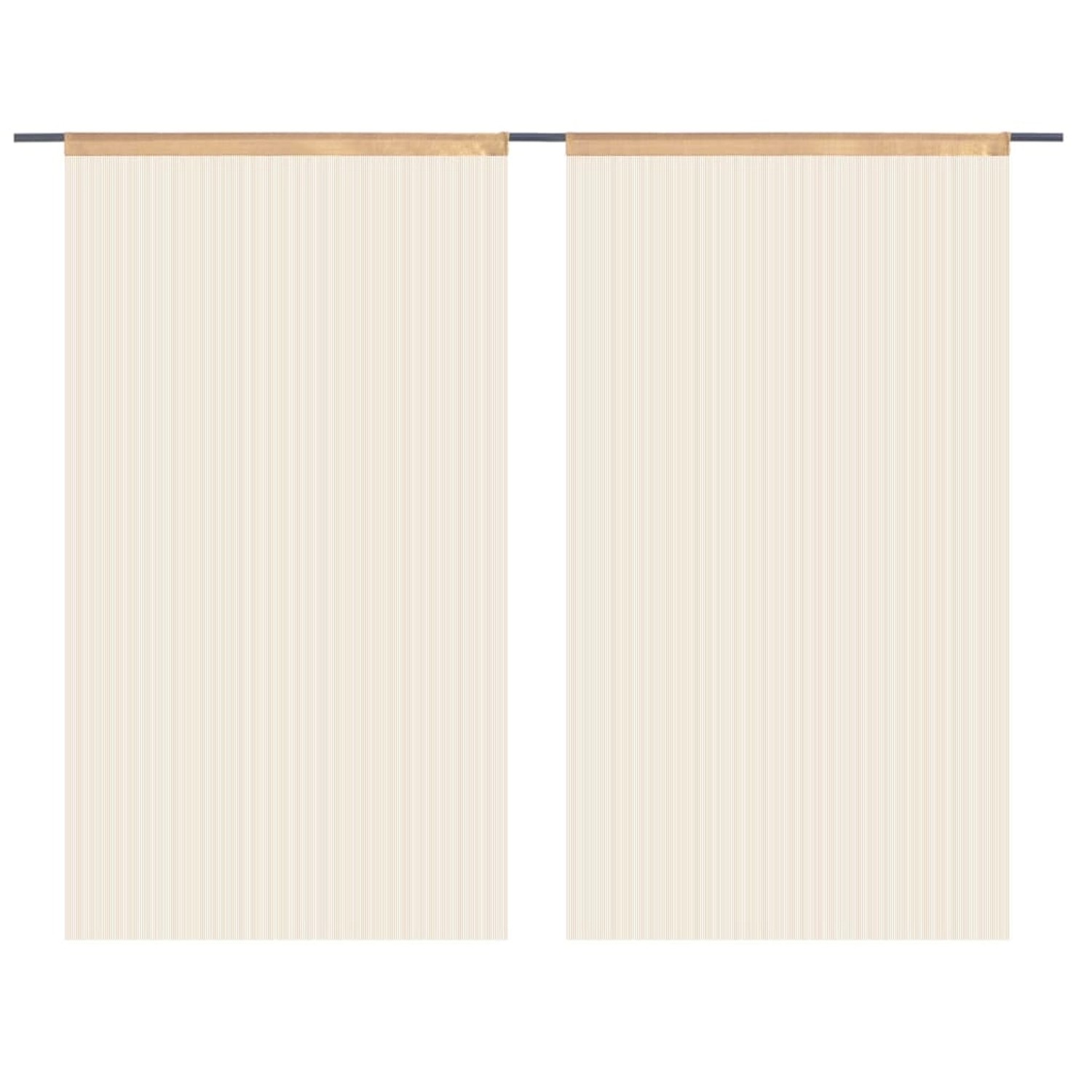 vidaXL Fadenvorhänge 2 Stk 100 x 250 cm Beige