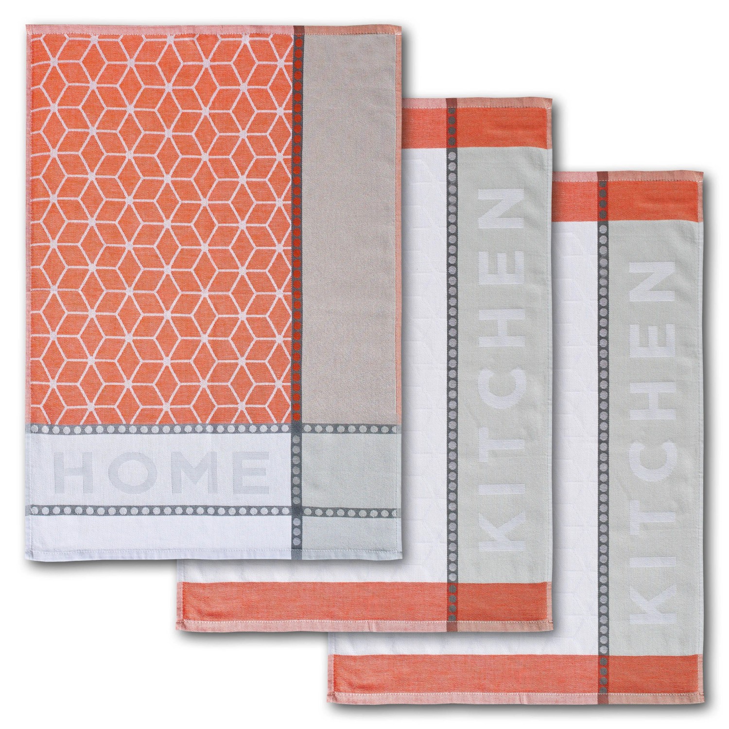 Dyckhoff Geschirrtuchset Home & Kitchen Koralle 50 x 70 cm