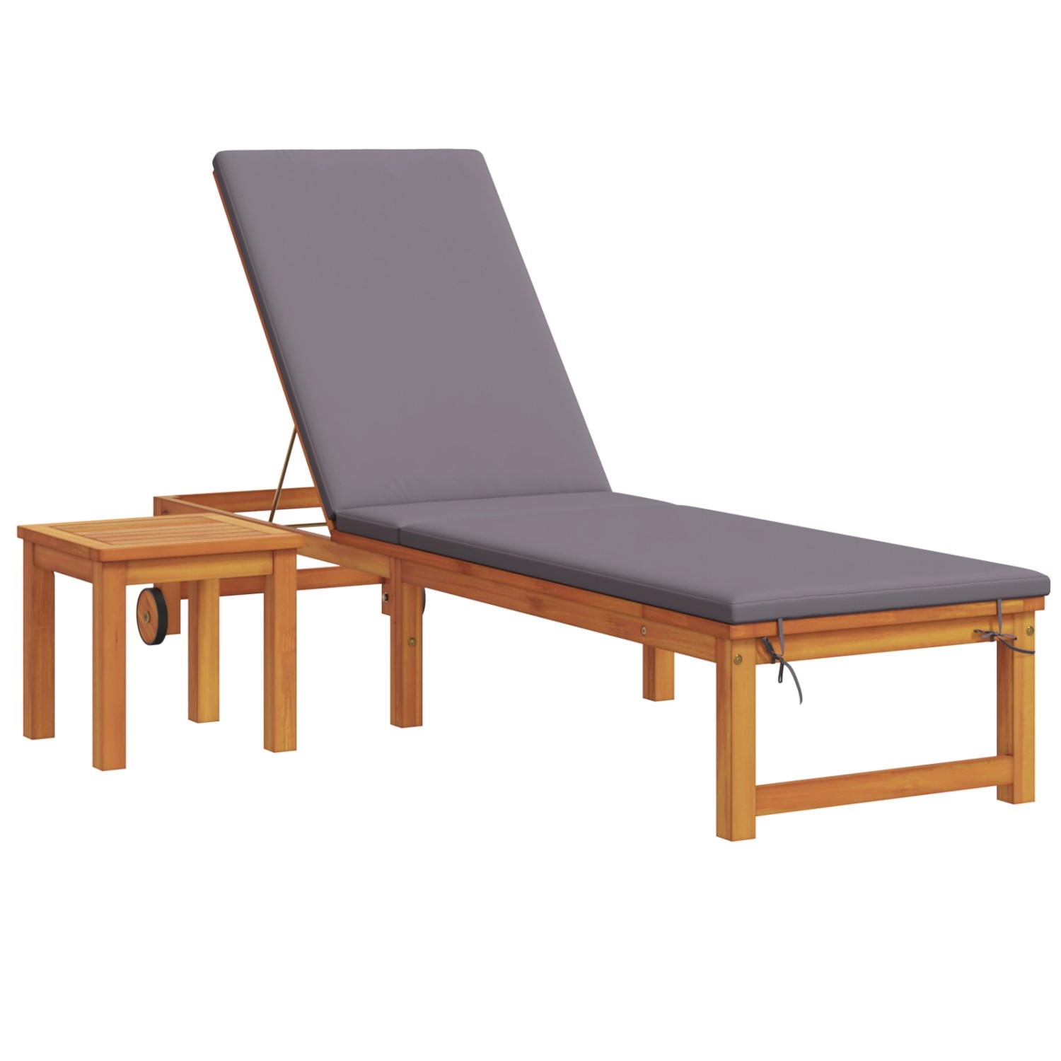 vidaXL Sonnenliege mit Tisch und Kissen Massivholz Akazie 3333833 günstig online kaufen