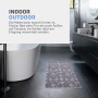 Bestlivings Badematten Set, 2-teilig, Weichschaum, Geometrie-Muster im modernen Badezimmer.