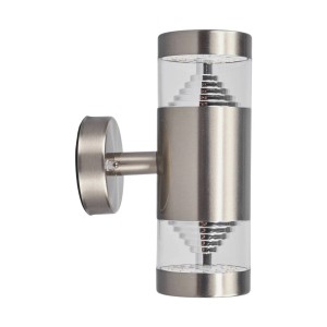 Lindby LED Wandleuchte Außen Lanea 9988066 Spritzwassergeschützt Modern in Alu aus Edelstahl