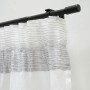 Schwarzes Gardinia Gardinenstangen-Set Thasos mit Vorhang, ausziehbar von 100-190 cm.