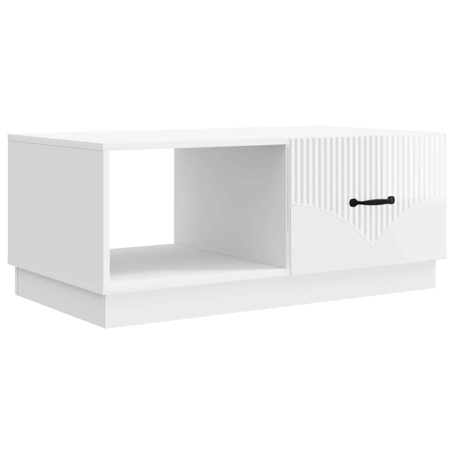 vidaXL Couchtisch Hochglanz Weiß 90 x 50 x 37 cm Holzwerkstoff 895419