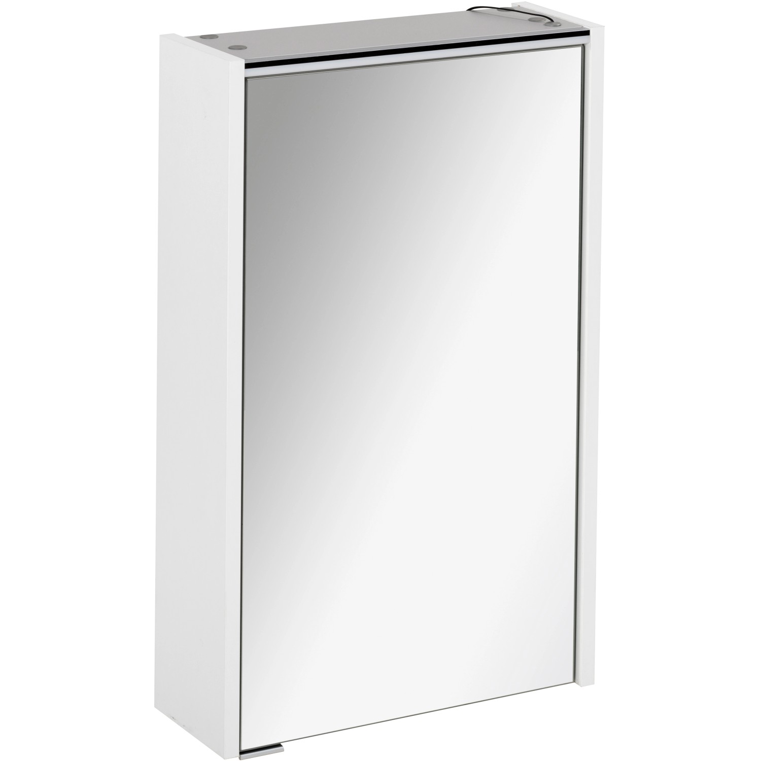 Fackelmann Spiegelschrank Denver Weiß 42 cm mit Softclose Türen