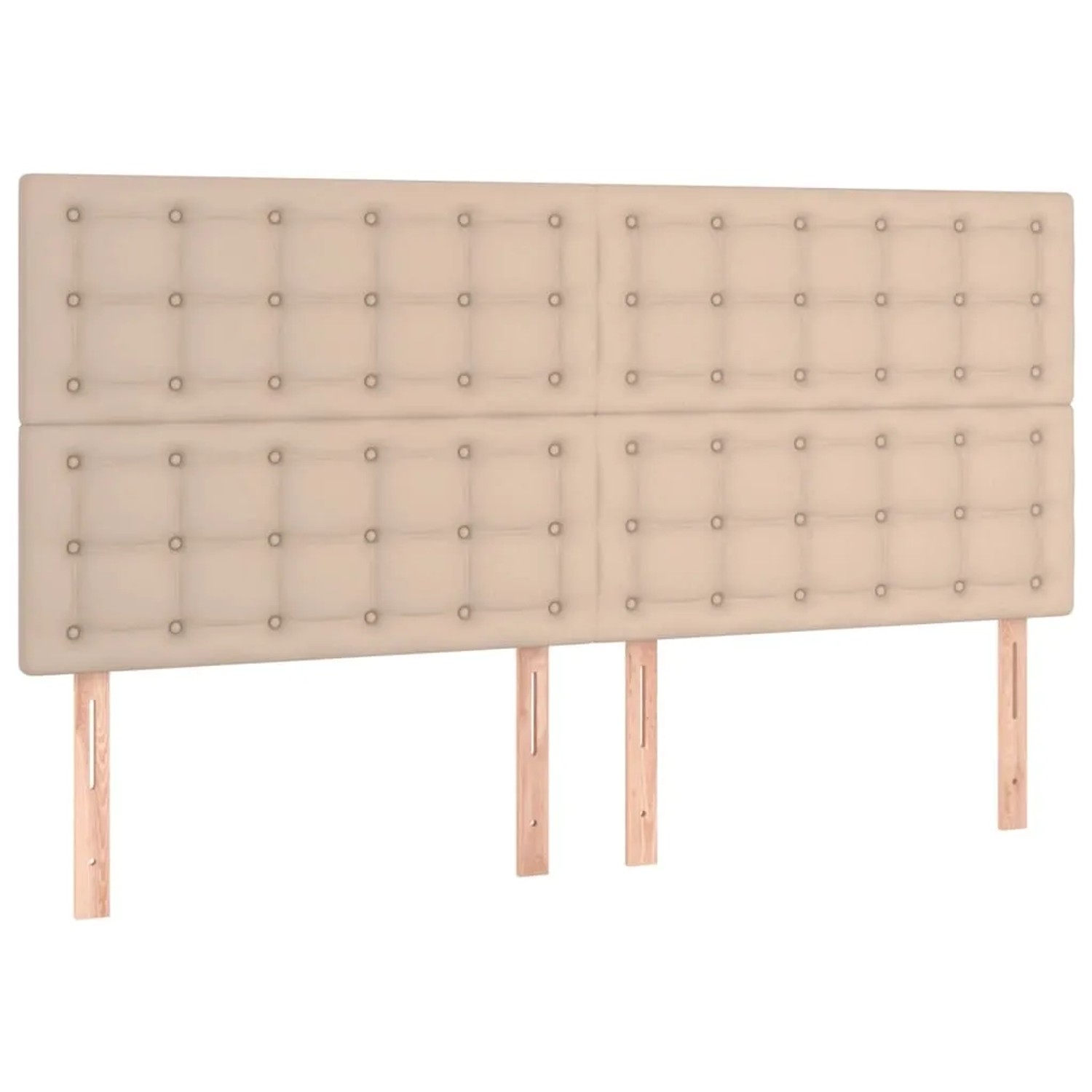 vidaXL LED Kopfteil Cappuccino-Braun 160x5x118/128cm Kunstleder 3122525